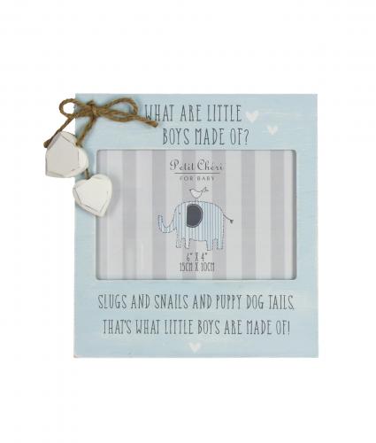 What Are Little Boys Made Off Frame, Baby Gift, Cancer Research UK