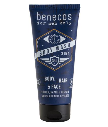 Benecos Men's 3 in 1 Body Wash Gel