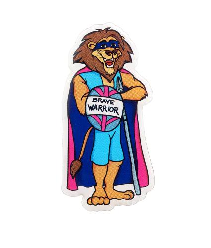 Brave Lion Warrior Pin Badge