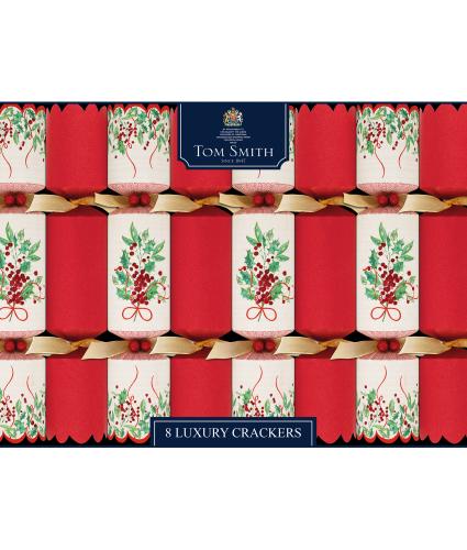 Tom Smith 8 Traditional Holly Christmas Crackers