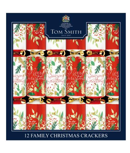 Tom Smith 12 Traditional Family Christmas Crackers