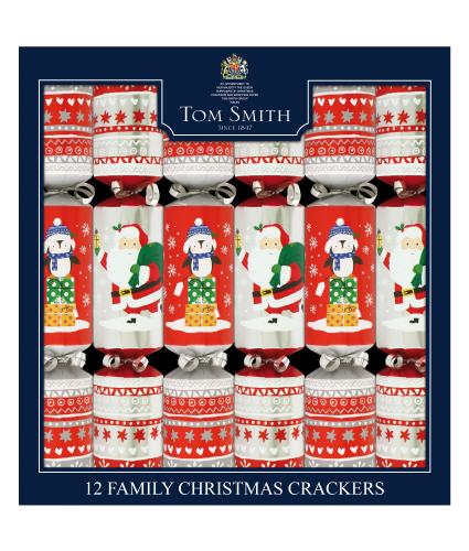 Tom Smith 12 Fun Family Christmas Crackers