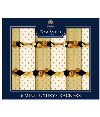 Tom Smith 6 Luxury Gold Mini Christmas Crackers