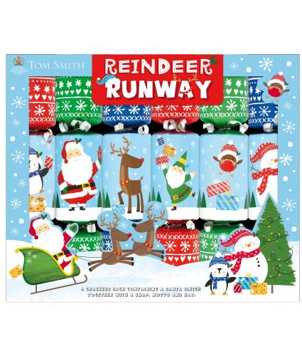 Tom Smith 6 Reindeer Runway Christmas Crackers