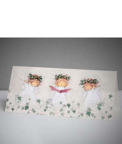 Three Little Angels Christmas Cards, Pack of 10