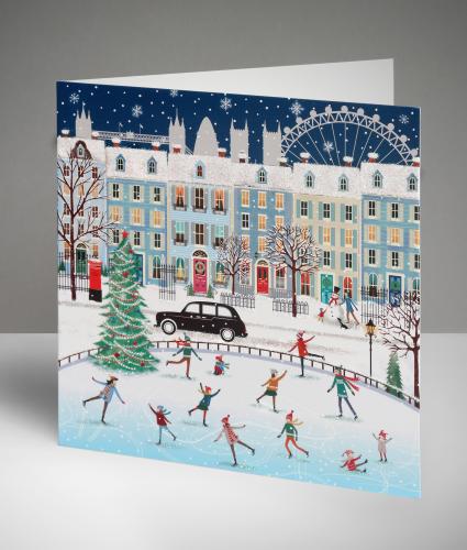 City Scene in Winter Christmas Cards, Pack of 20