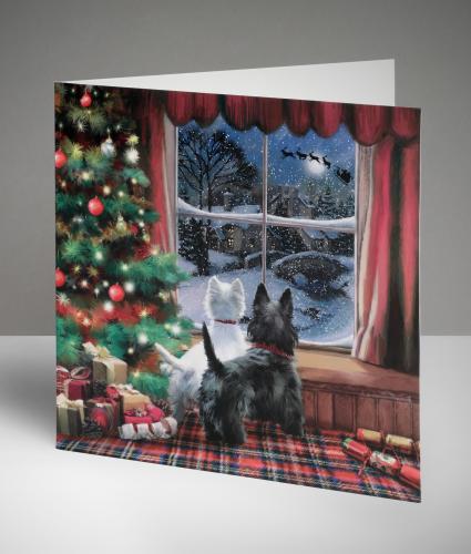 Waiting For Santa Christmas Cards, Pack of 10