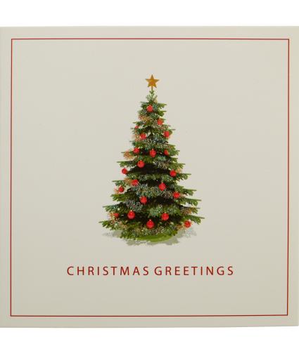 Traditional Christmas Tree Christmas Cards - Pack of 10