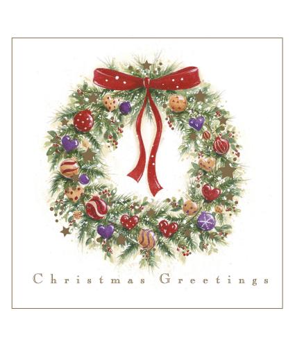 Decorative Wreath Christmas Cards - Pack of 10