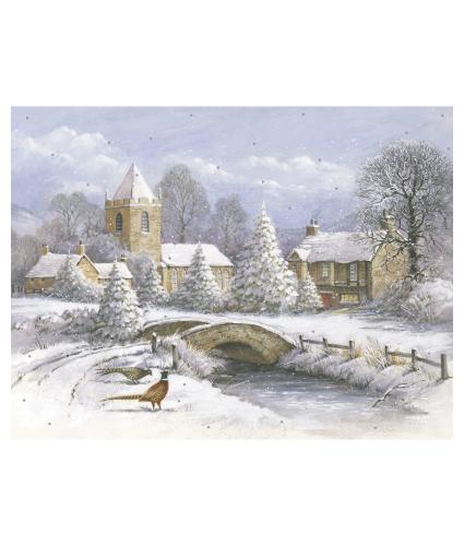Picture Perfect Village in Winter Christmas Cards - Pack of 10