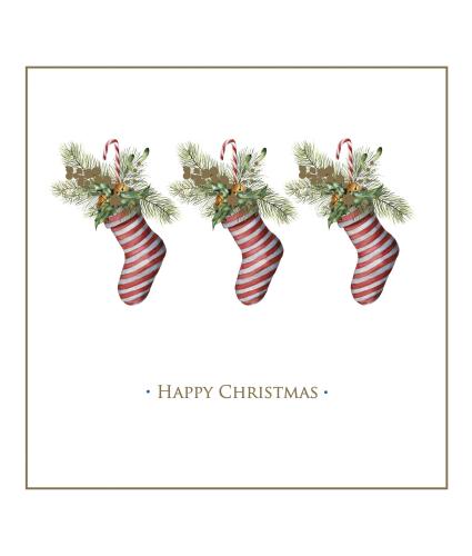 Winter Stocking Christmas Cards - Pack of 10