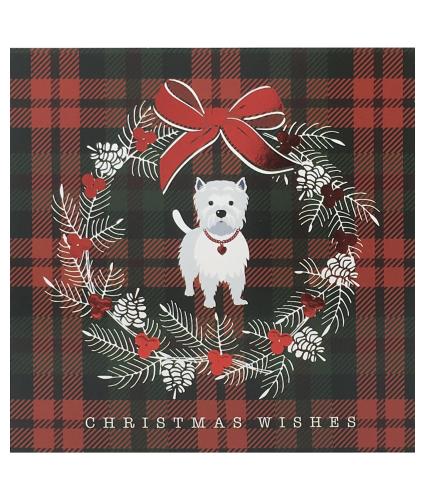 Westie Wreath Christmas Cards - Pack of 10