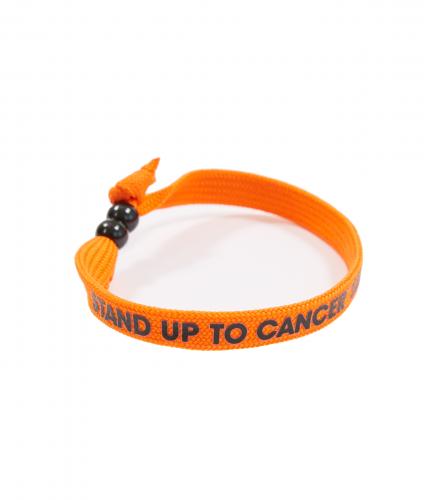 Wristband with Beaded Clasp - Orange