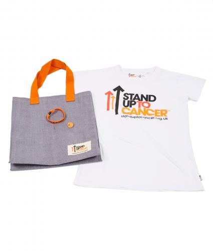 Stand Up To Cancer Women's Supporters Bundle - White T-Shirt