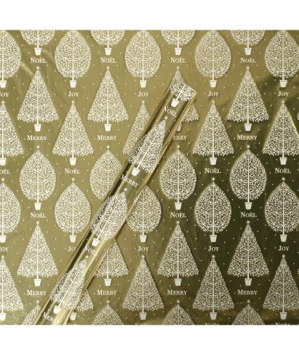 Tom Smith Gold Christmas Classics Wrapping Paper