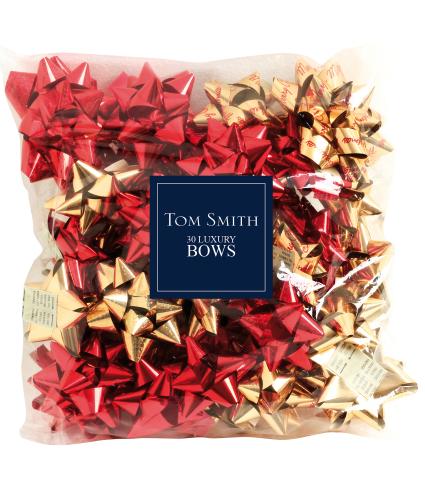 Tom Smith 30 Luxury Red & Gold Bows