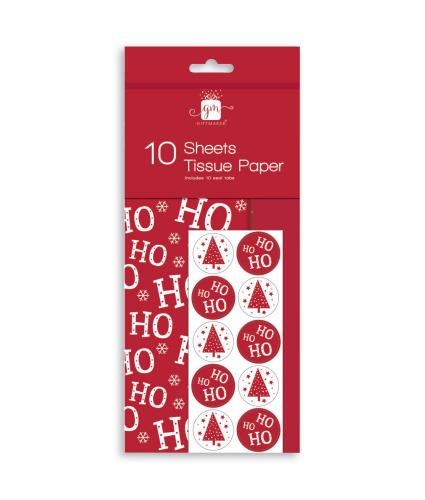 Ho Ho Ho Tissue Paper 10 pack