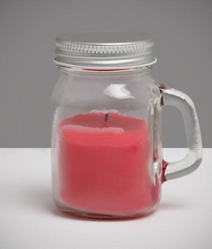 Red Mason Jar Candle Festive Fig and Plum