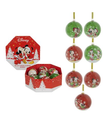 Disney Mickey Mouse & Minnie Mouse Bauble Set