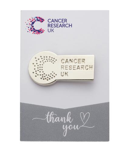 Cancer Research UK Silver Pin Badge