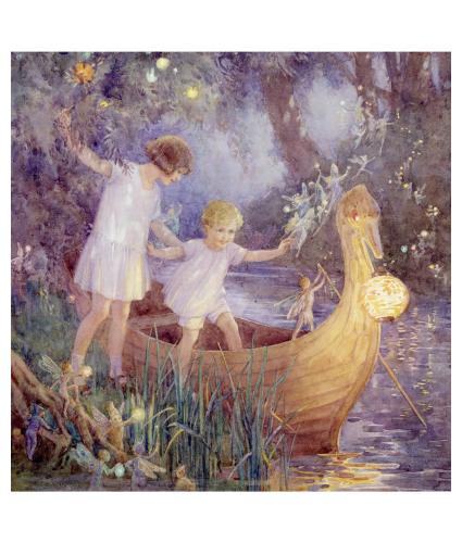 The Boat To Fairyland Greetings Card