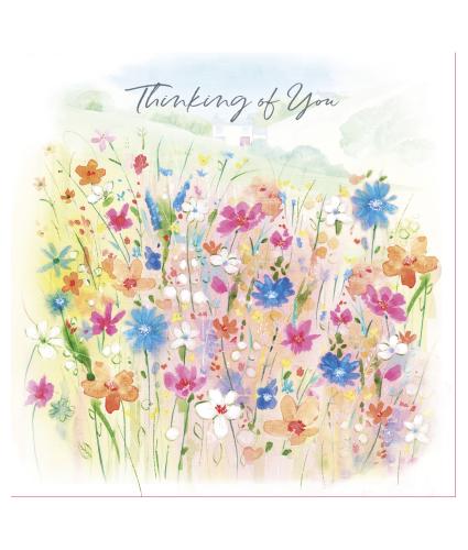 Wild Flowers Thinking Of You Greetings Card