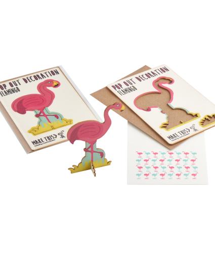 Pop Out Flamingo Greeting Card