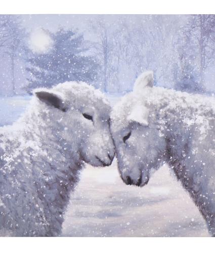 Lambs In Winter Christmas Cards - Pack of 10