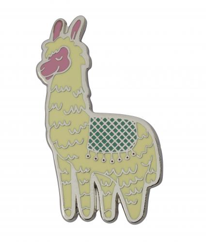 Llama novelty pin badge