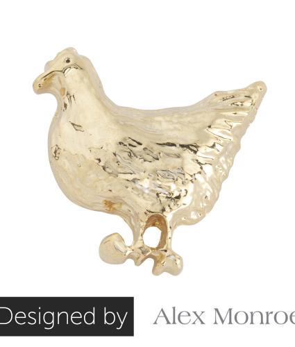 Mrs Chicken Pin Badge by Alex Monroe