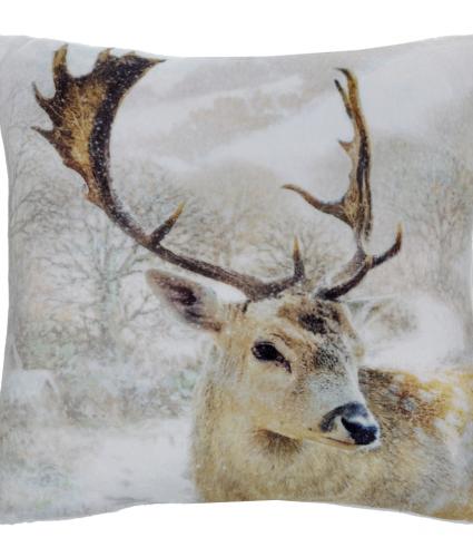 stag small cushion cancer research uk christmas gift 
