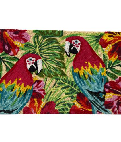 Tropical Parrot Doormat
