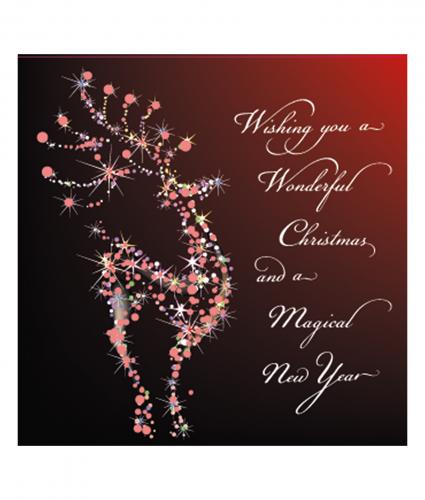 festive rudolph cancer research uk christmas card