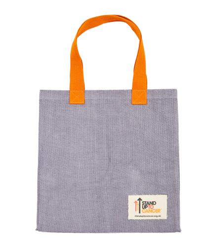 Stand Up To Cancer Grey Jute Shopper Bag