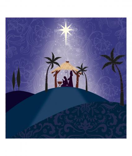 hill top nativity cancer research uk christmas card