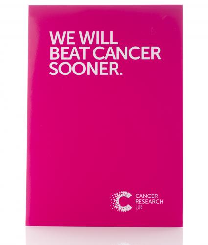 Pink We Will Beat Cancer Sooner Notepad, Cancer Research UK