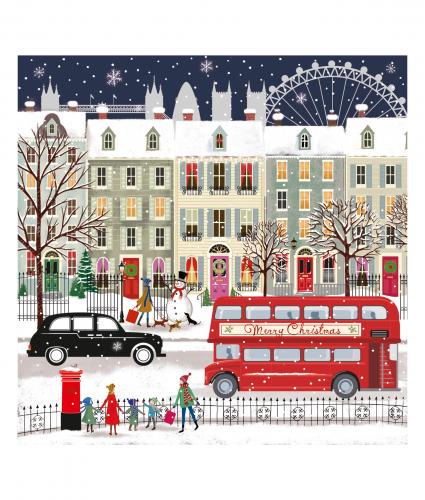 london bus cancer research uk christmas card 