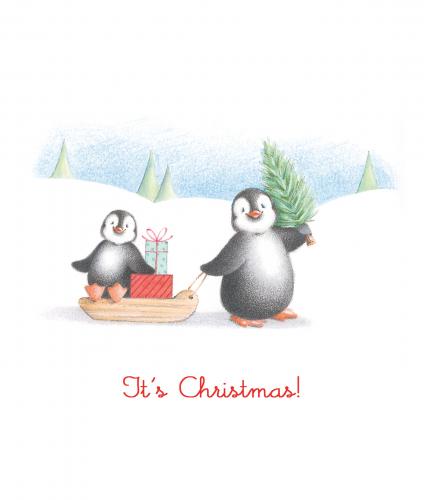 penguin pals cancer research uk christmas card 