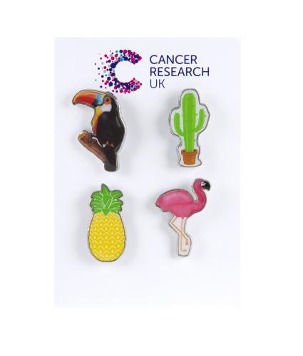 Tropical Pin Badges - Pack of 4