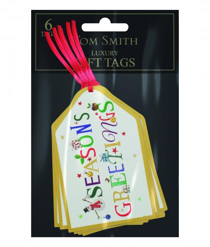 Whimsical tags Cancer Research uk Christmas Tags