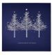 Blue Trio of Sparkly Trees Christmas Card - Pack of 20
