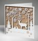Stag Silhouette Christmas Cards, Pack of 10