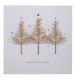 Gold Sparkle Trees Welsh Christmas Cards - Pack of 10