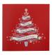 Red and Silver Tree Christmas Cards - Pack of 20