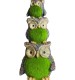 Moss Flocked Owl Tower Garden Ornament