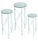 Set of 3 Tables / Plant Stands - White