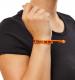 Wristband with Beaded Clasp - Orange
