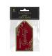 Red and Gold Gift Tags, Pack of 6