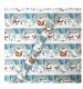 Tom Smith Blue Santa & Friends Festive Wishes Wrapping Paper