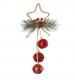 Jingle Bells Star Shaped Door Hanger Decoration - Red